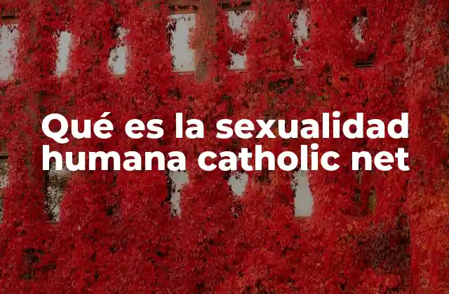 La sexualidad en el marco de la doctrina católica
