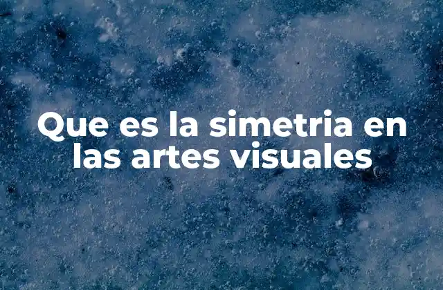 Que es la Simetria en las Artes Visuales