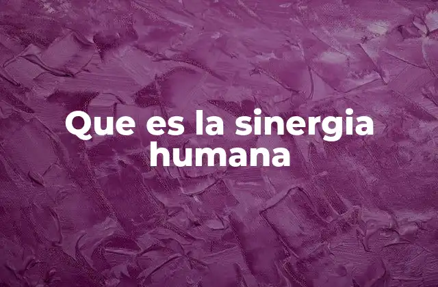 Que es la Sinergia Humana 2 El poder del trabajo en equipo