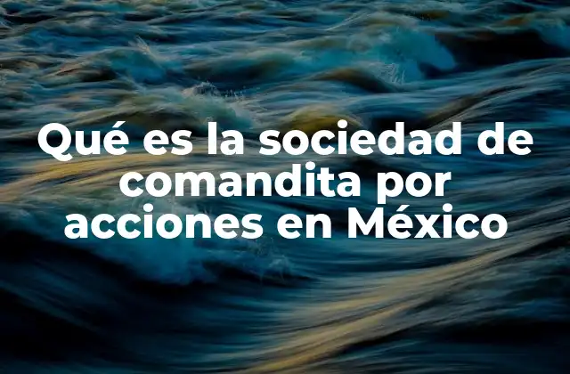 Qué es la Sociedad de Comandita por Acciones en México