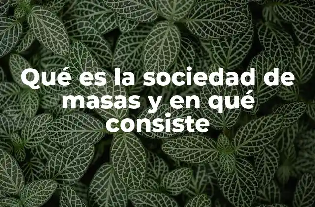 Qué es la Sociedad de Masas y en Qué Consiste 2 Las raíces históricas de la comunicación masiva