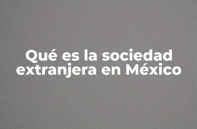 Qué es la Sociedad Extranjera en México 2 La regulación de las sociedades extranjeras en México