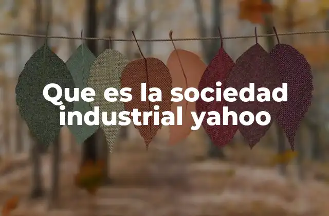 Que es la Sociedad Industrial Yahoo