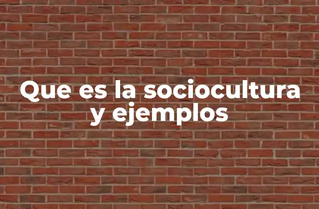 Que es la Sociocultura y Ejemplos