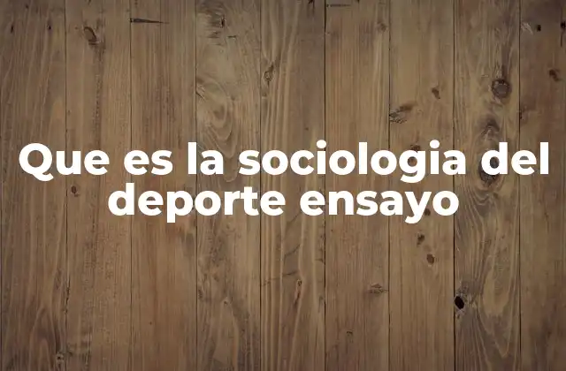 El deporte como reflejo de la sociedad