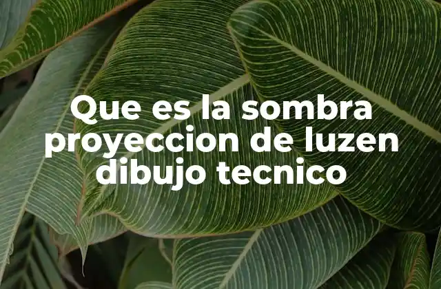 Que es la Sombra Proyeccion de Luzen Dibujo Tecnico