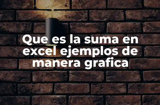 Que es la Suma en Excel Ejemplos de Manera Grafica