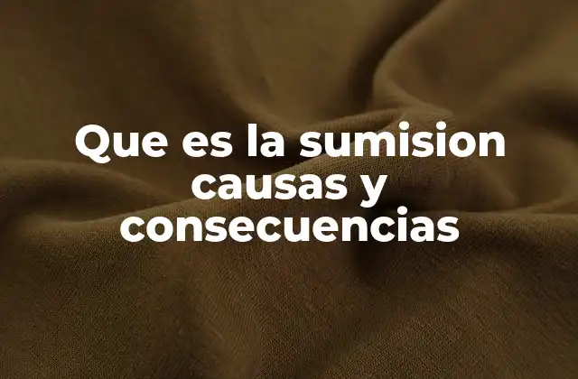 Factores que influyen en la sumisión sin mencionar directamente la palabra clave