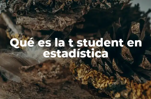Qué es la T Student en Estadística