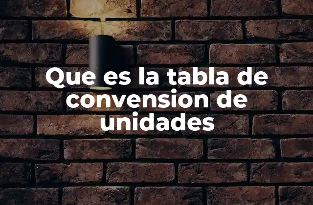 Cómo se utilizan las tablas de conversión de unidades