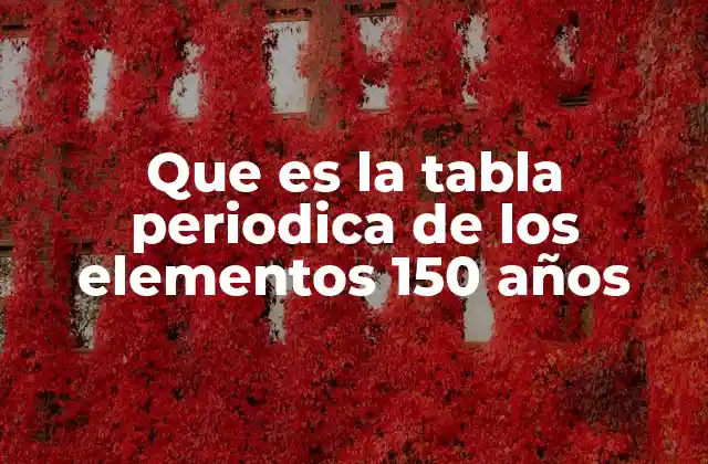 Que es la Tabla Periodica de los Elementos 150 Años 2 El legado científico de la tabla periódica tras 150 años