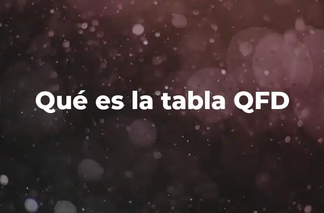 El proceso detrás de la tabla QFD