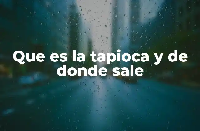 El proceso de obtención de la tapioca