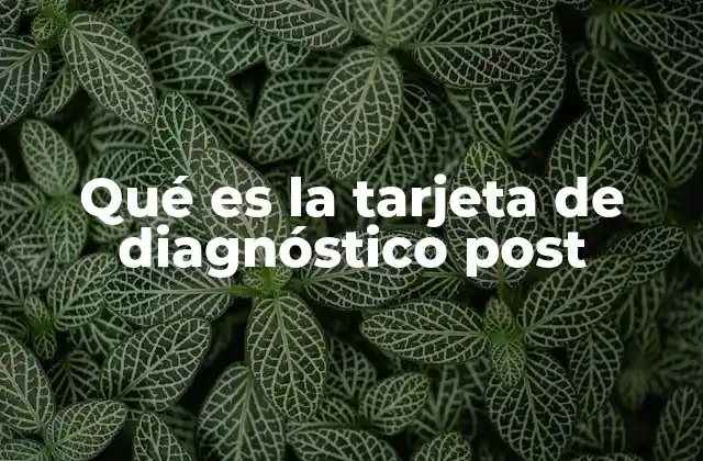 Qué es la Tarjeta de Diagnóstico Post 2 La importancia de contar con un documento médico de emergencia