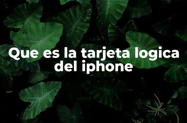 Componentes que se encuentran en la tarjeta lógica