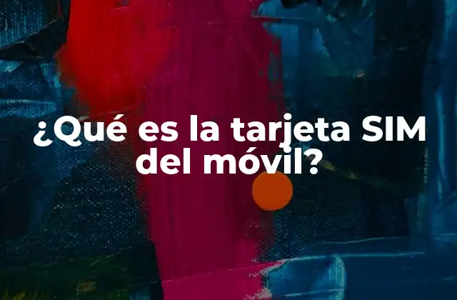 ¿qué es la Tarjeta Sim Del Móvil?