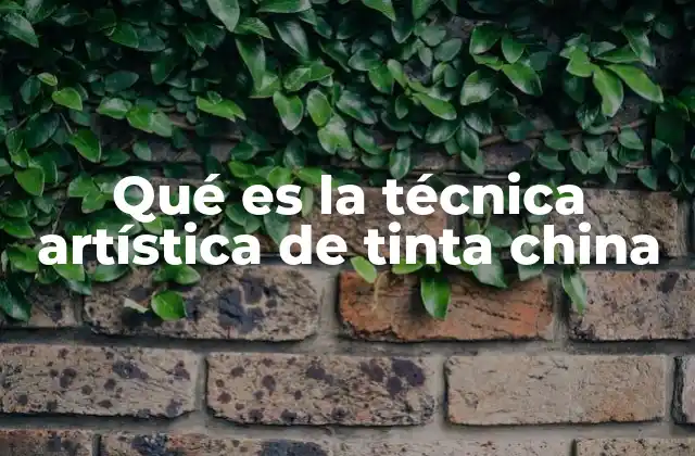 Qué es la Técnica Artística de Tinta China