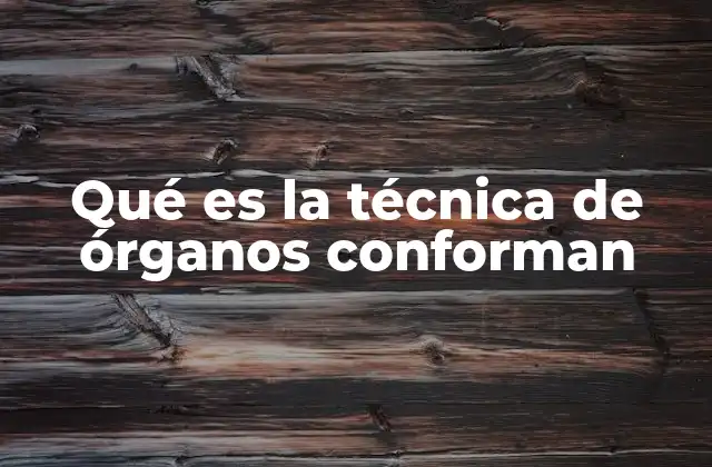Qué es la Técnica de Órganos Conforman