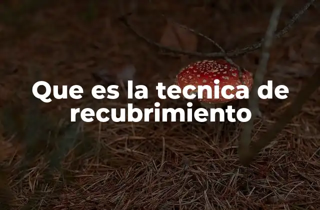 Que es la Tecnica de Recubrimiento
