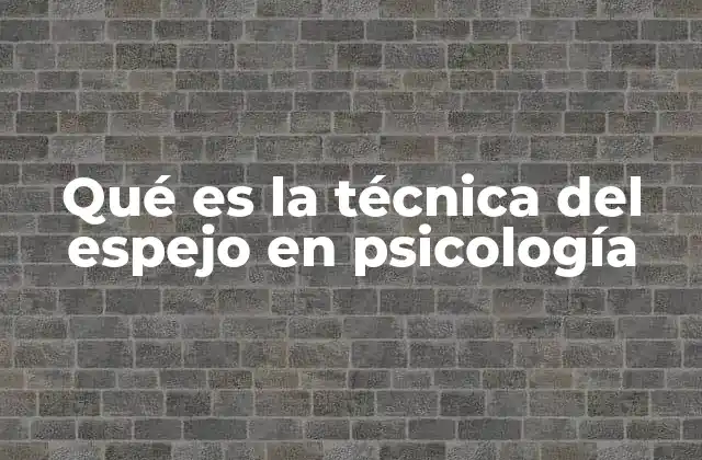 Qué es la Técnica Del Espejo en Psicología