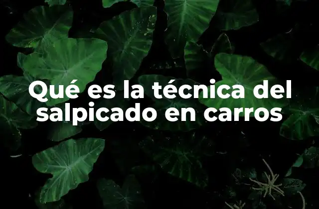 Aplicación de pintura en automóviles: más allá del salpicado