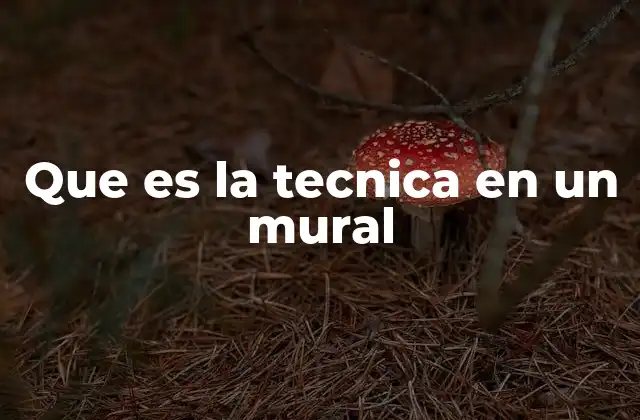 Que es la Tecnica en un Mural