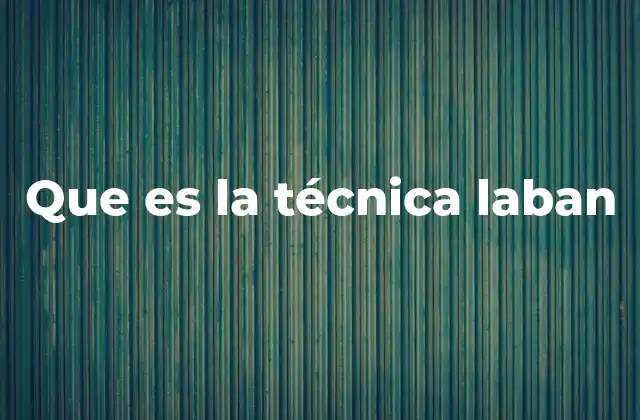 Que es la Técnica Laban
