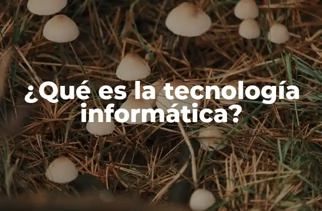 ¿qué es la Tecnología Informática? 2 La evolución de los sistemas digitales