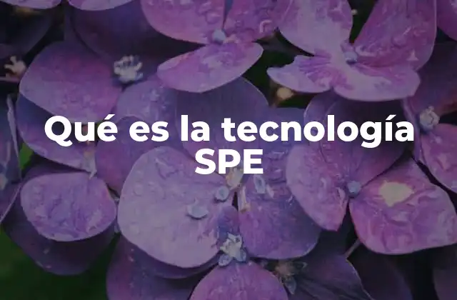 Qué es la Tecnología Spe