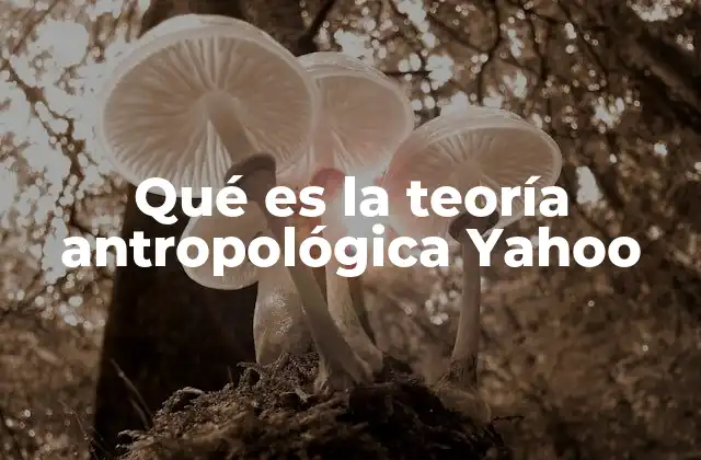 Qué es la Teoría Antropológica Yahoo