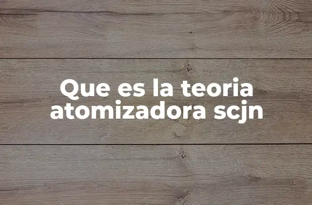 Que es la Teoria Atomizadora Scjn