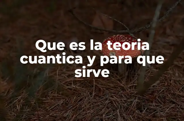 Que es la Teoria Cuantica y para que Sirve