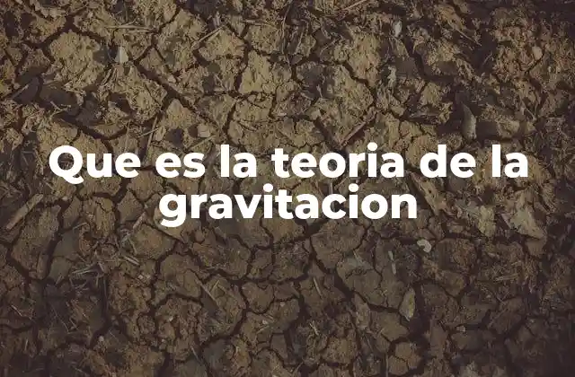 Que es la Teoria de la Gravitacion