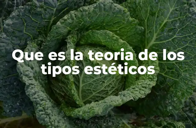 Que es la Teoria de los Tipos Estéticos