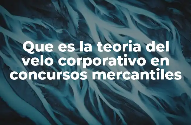 Que es la Teoria Del Velo Corporativo en Concursos Mercantiles