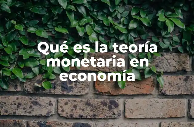 Qué es la Teoría Monetaria en Economía