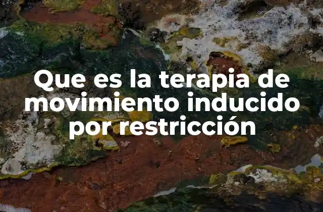 La base científica detrás de la terapia de movimiento inducido por restricción