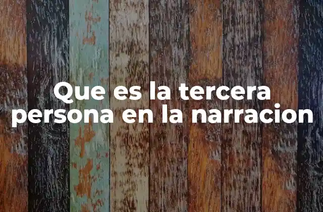 La narración desde una perspectiva externa