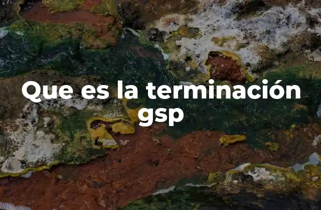 Que es la Terminación Gsp