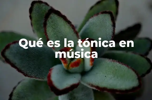 Qué es la Tónica en Música