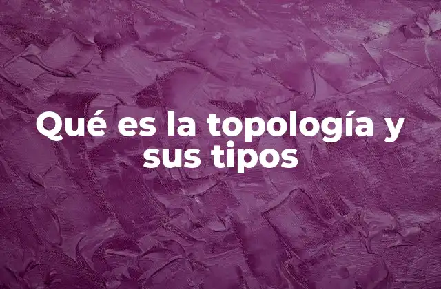 Qué es la Topología y Sus Tipos