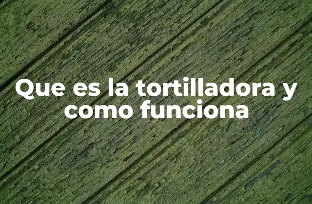 Que es la Tortilladora y como Funciona