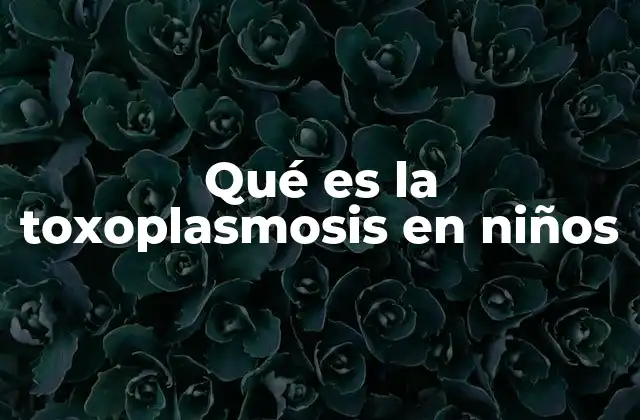 Qué es la Toxoplasmosis en Niños