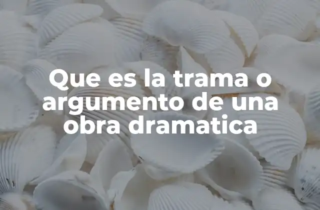 Que es la Trama o Argumento de una Obra Dramatica 2 La estructura narrativa como base de la trama