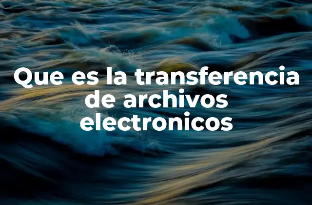 Que es la Transferencia de Archivos Electronicos