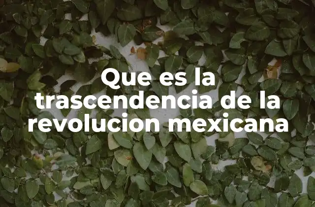 Que es la Trascendencia de la Revolucion Mexicana 2 El impacto de los ideales revolucionarios en la identidad mexicana