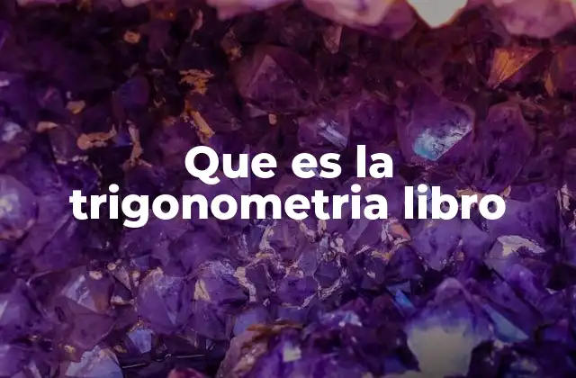 Que es la Trigonometria Libro