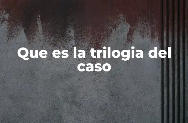 Que es la Trilogia Del Caso