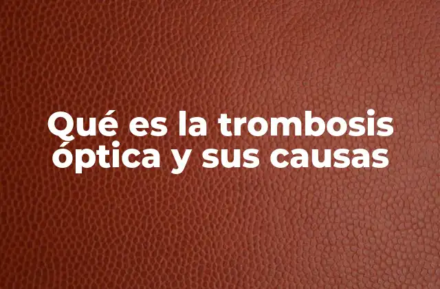 Factores que pueden desencadenar la trombosis del nervio óptico