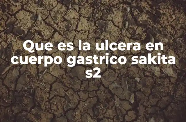 Que es la Ulcera en Cuerpo Gastrico Sakita S2